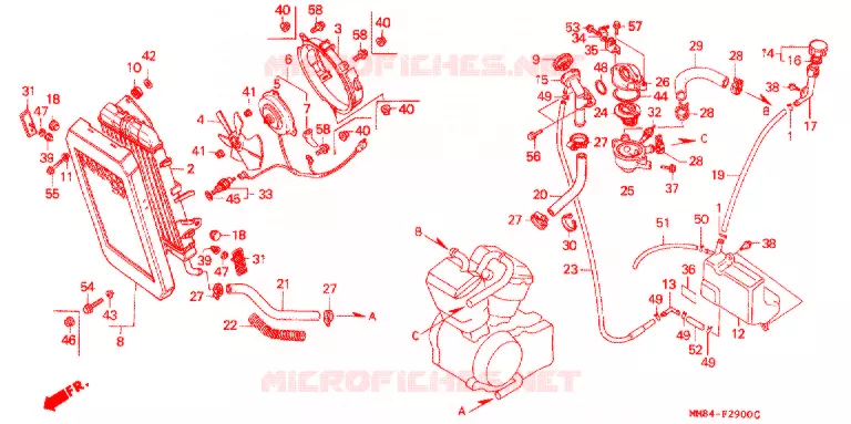 RADIATOR Honda MOTO 1100 SHADOW 1987  VT1100CH