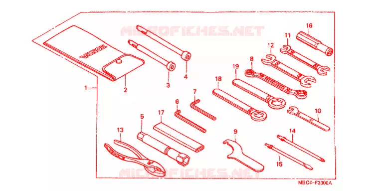 GEREEDSCHAP/ACCUVAK Honda MOTO 1100 SHADOW 2001  VT1100T1