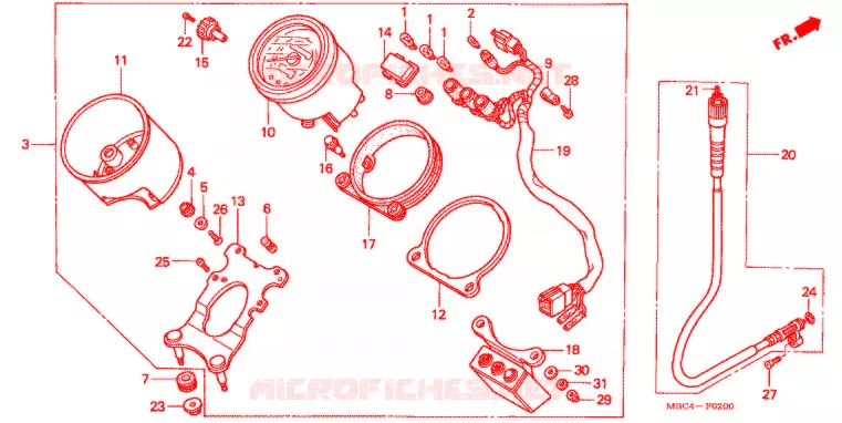 COMBINATIEMETER Honda MOTO 1100 SHADOW 2001  VT1100T1