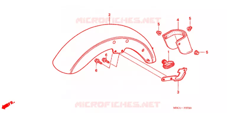 VOORSPATBORD Honda MOTO 1100 SHADOW 2001  VT1100T1