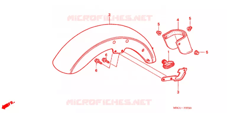 VOORSPATBORD Honda MOTO 1100 SHADOW 1998  VT1100TW