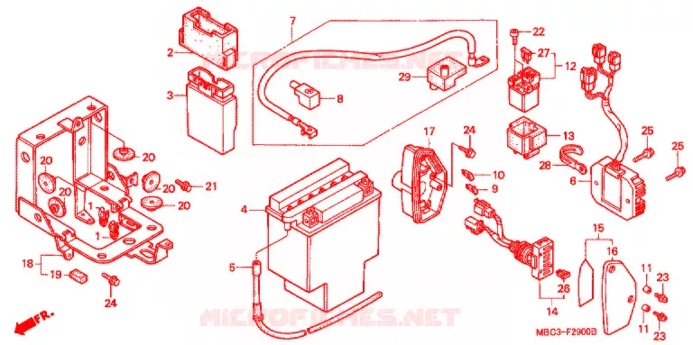 GEREEDSCHAP/ACCUVAK Honda MOTO 1100 SHADOW 1998  VT1100TW