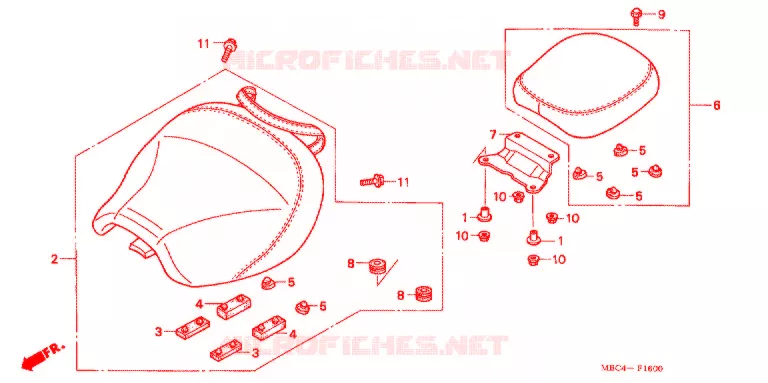 ENKELE ZITTING(2) Honda MOTO 1100 SHADOW 1999  VT1100TX