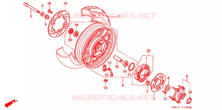 ACHTER WIEL Honda MOTO 1100 SHADOW 1999  VT1100TX