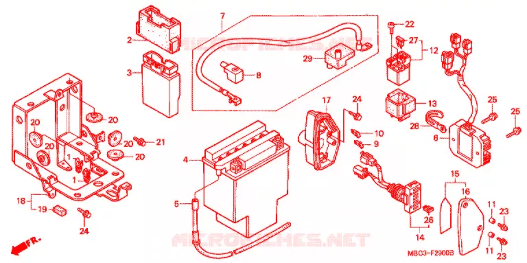 GEREEDSCHAP/ACCUVAK Honda MOTO 1100 SHADOW 1999  VT1100TX