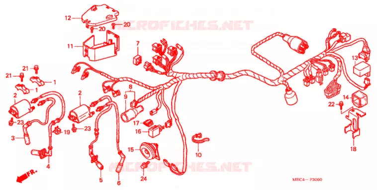 BEDRADINGSBUNDEL/ACCU Honda MOTO 1100 SHADOW 2000  VT1100TY