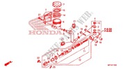 ACHTER REM HOOFD CILINDER voor Honda VT 1300 STATELINE ABS RED 2010