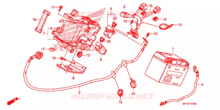 GEREEDSCHAP/ACCUVAK Honda MOTO 1300 VT 2010  VT1300CRAA_A