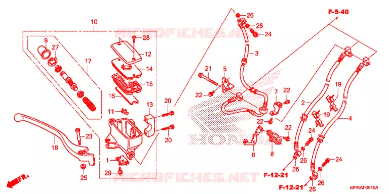 REMPOMP VOOR (VT1300CRA/CSA/CTA) Honda MOTO 1300 VT 2013  VT1300CRAD