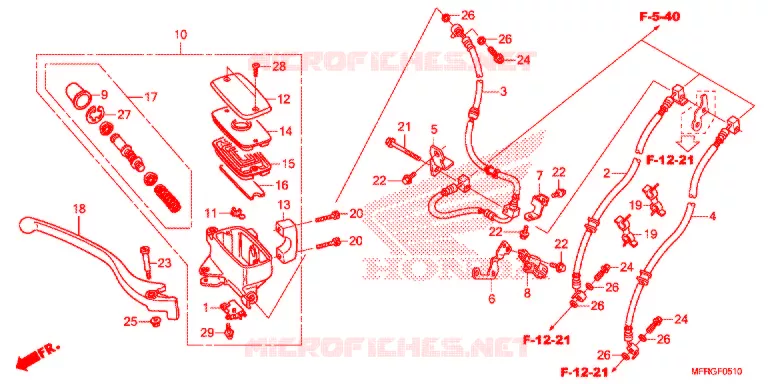 REMPOMP VOOR (VT1300CRA) Honda MOTO 1300 VT 2016  VT1300CRAG