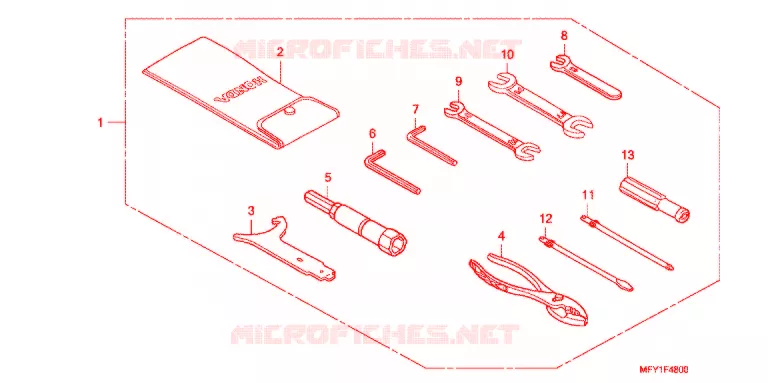 GEREEDSCHAP/ACCUVAK Honda MOTO 1300 VT 2013  VT1300CRB