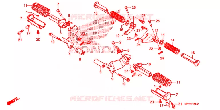 STEUN (VT1300CR/CRA,VT1300CS/CSA) Honda MOTO 1300 VT 2011  VT1300CRB_A