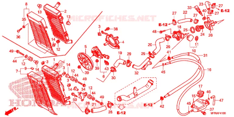RADIATOR Honda MOTO 1300 VT 2013  VT1300CRD