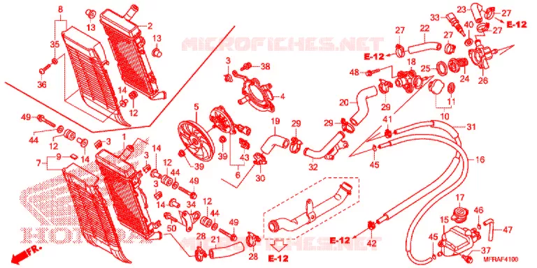 RADIATOR Honda MOTO 1300 VT 2013  VT1300CRD