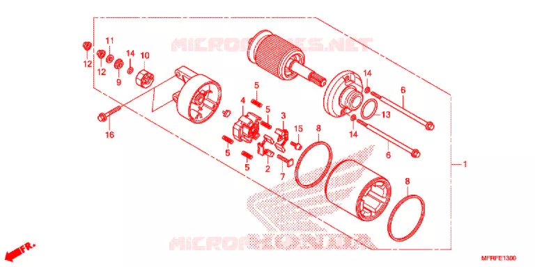 STARTMOTOR Honda MOTO 1300 VT 2015  VT1300CRF