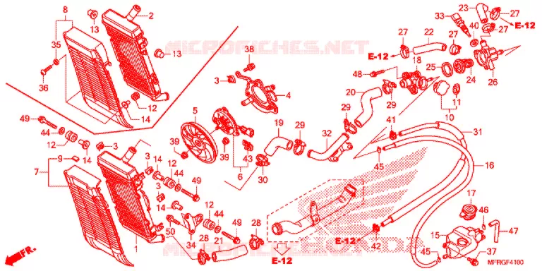 RADIATOR Honda MOTO 1300 VT 2016  VT1300CRG