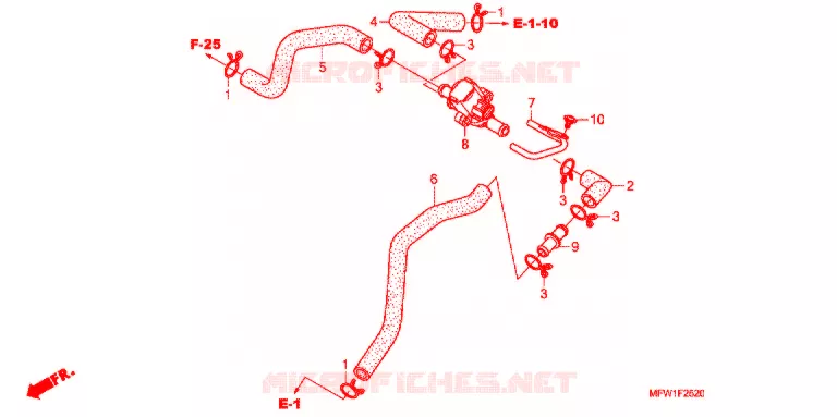 GAS RECYCLINGSYSTEEM Honda MOTO 1300 VT 2010  VT1300CSA