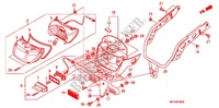 ACHTERLICHT/KENTEKEN LICHT voor Honda VT 1300 SABRE 2010