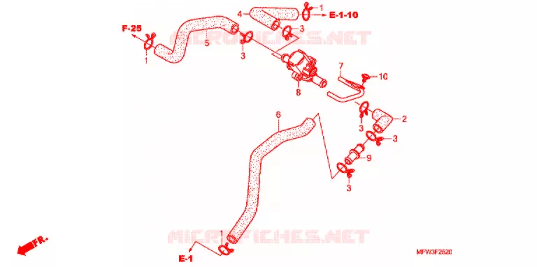 GAS RECYCLINGSYSTEEM Honda MOTO 1300 VT 2010  VT1300CSAA