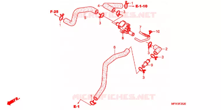 GAS RECYCLINGSYSTEEM Honda MOTO 1300 VT 2010  VT1300CSAA
