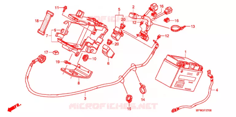 GEREEDSCHAP/ACCUVAK Honda MOTO 1300 VT 2010  VT1300CSAA