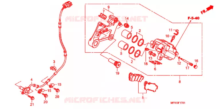 ACHTER REMKLAUW Honda MOTO 1300 VT 2011  VT1300CSAA