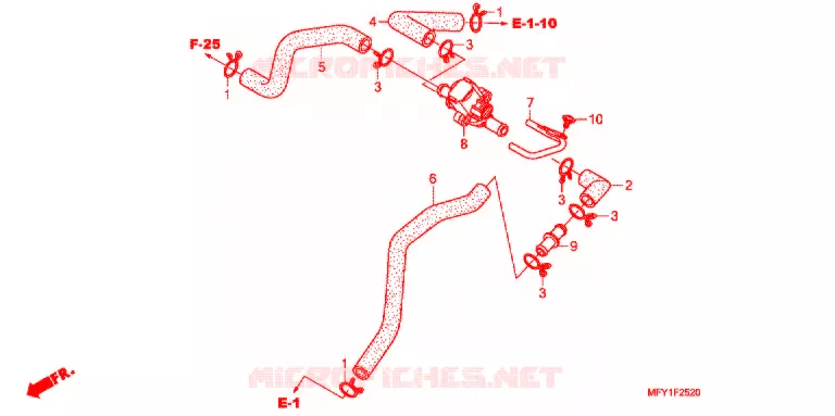LUCHT INJECTIE BEDIENING KLEP Honda MOTO 1300 VT 2011  VT1300CSAB