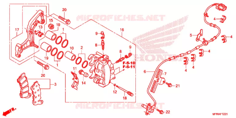REMKLAUW VOOR (VT1300CRA/CSA/CTA/CXA) Honda MOTO 1300 VT 2013  VT1300CSAD