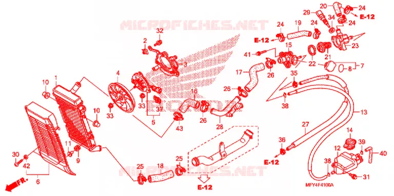RADIATOR Honda MOTO 1300 VT 2011  VT1300CSB_A