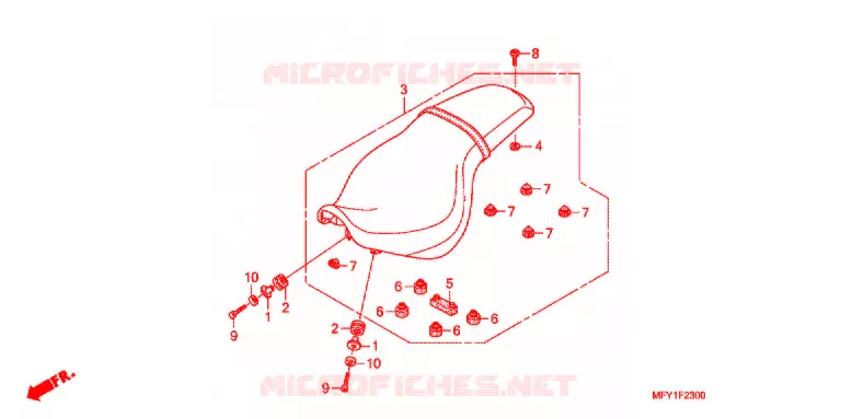ENKELE ZITTING(2) Honda MOTO 1300 VT 2011  VT1300CSB_J