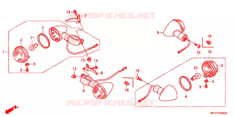 KNIPPERLICHT(2) Honda MOTO 1300 VT 2013  VT1300CSB_J