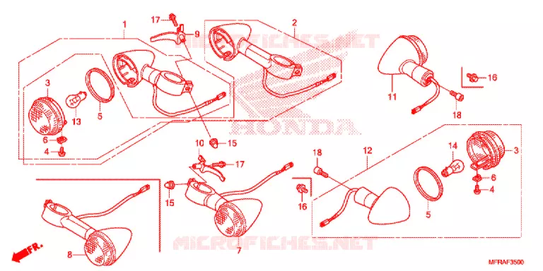 KNIPPERLICHT(2) Honda MOTO 1300 VT 2013  VT1300CSD