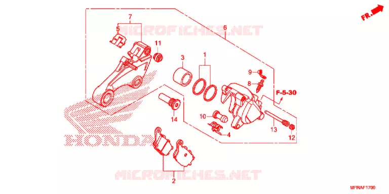 REMKLAUW ACHTER (VT1300CR/CS/CT/CX) Honda MOTO 1300 VT 2013  VT1300CSD