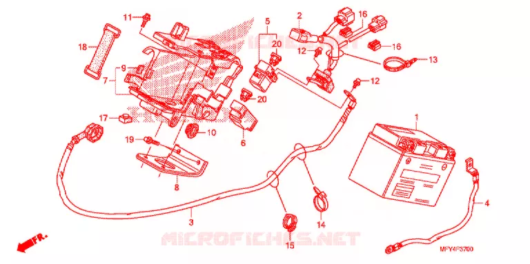 GEREEDSCHAP/ACCUVAK Honda MOTO 1300 VT 2010  VT1300CTA
