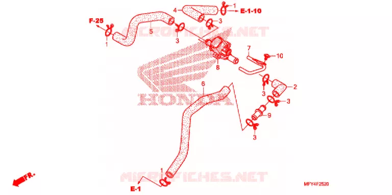 LUCHT INJECTIE BEDIENING KLEP Honda MOTO 1300 VT 2010  VT1300CTA