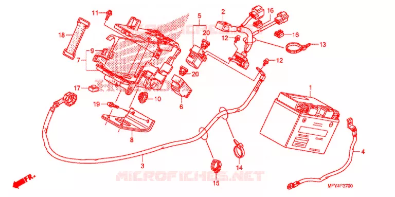 GEREEDSCHAP/ACCUVAK Honda MOTO 1300 VT 2011  VT1300CTAB