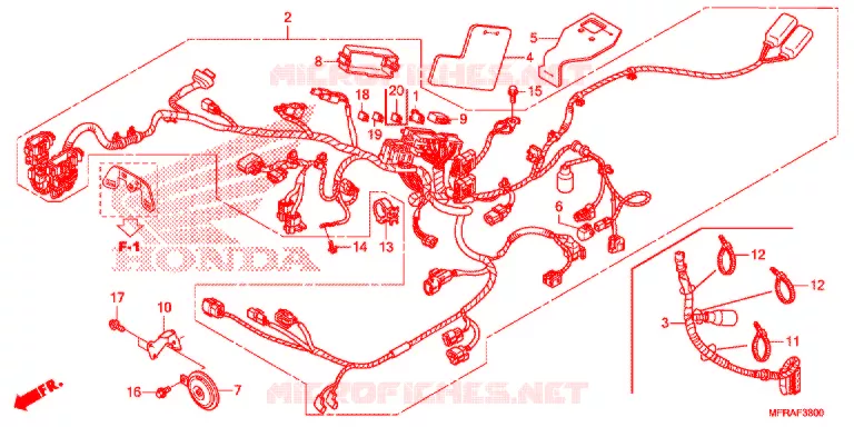 BEDRADINGSBUNDEL (VT1300CRA/CR/CSA/CS/CTA/CT) Honda MOTO 1300 VT 2013  VT1300CTAD