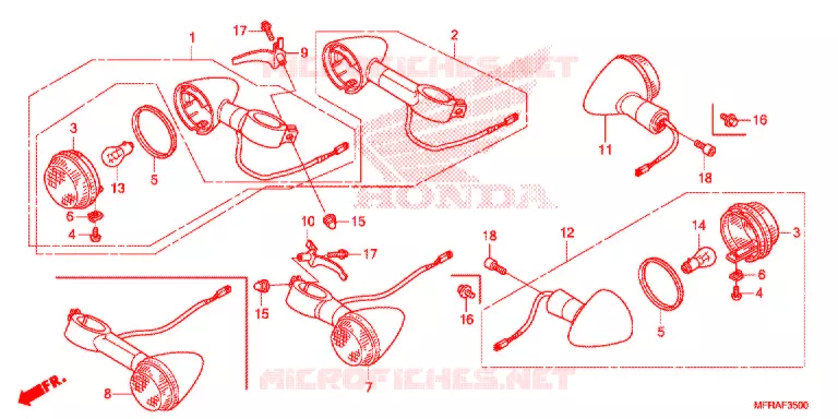 KNIPPERLICHT(2) Honda MOTO 1300 VT 2013  VT1300CTAD