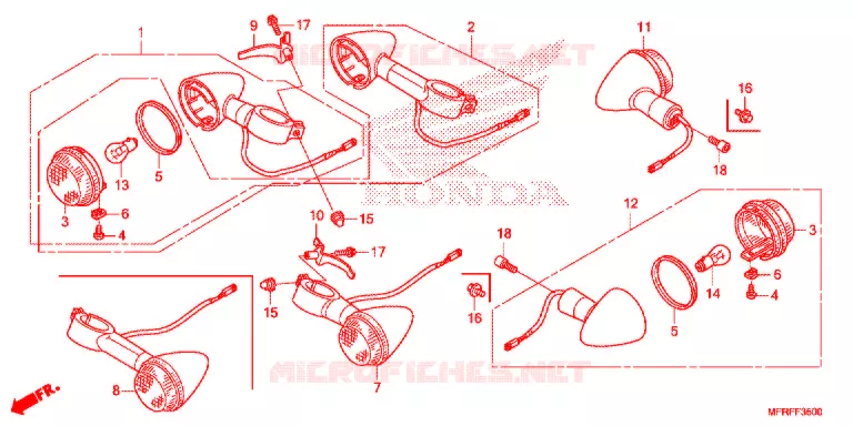 KNIPPERLICHT(2) Honda MOTO 1300 VT 2019  VT1300CTAF