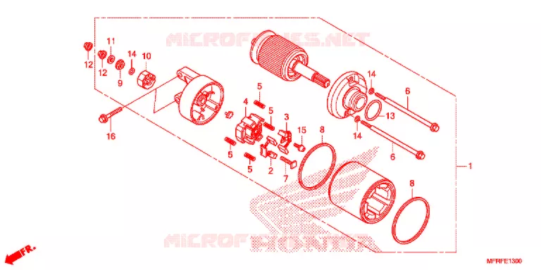 STARTMOTOR Honda MOTO 1300 VT 2016  VT1300CTAF