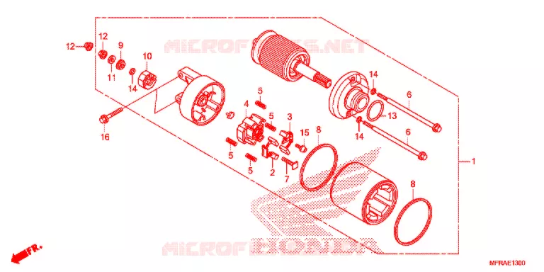STARTMOTOR Honda MOTO 1300 VT 2013  VT1300CTD