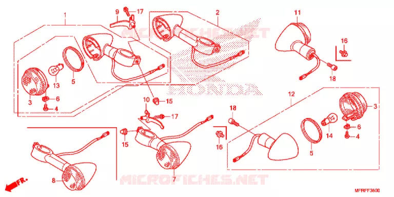 KNIPPERLICHT(2) Honda MOTO 1300 VT 2017  VT1300CTF