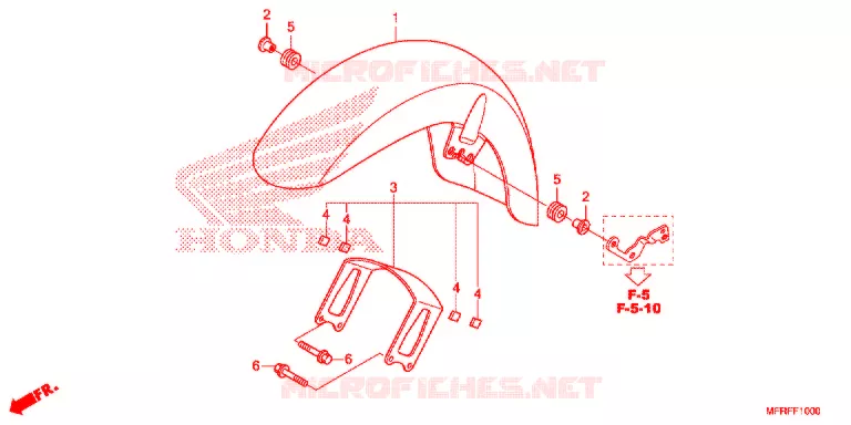 VOORSPATBORD (VT1300CR/CRA/CT/CTA) Honda MOTO 1300 VT 2017  VT1300CTF