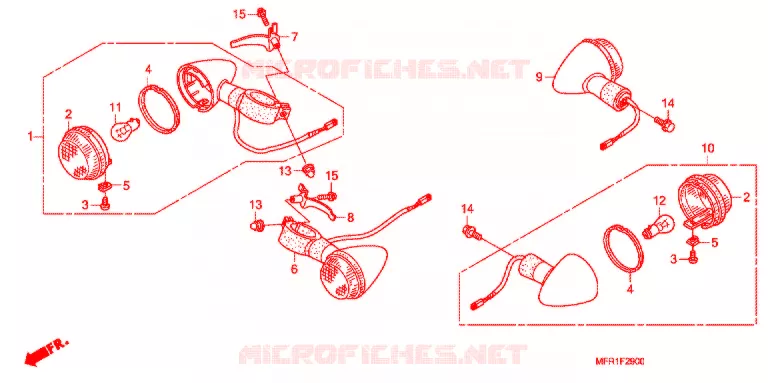 KNIPPERLICHT(2) Honda MOTO 1300 VT 2010  VT1300CXAA
