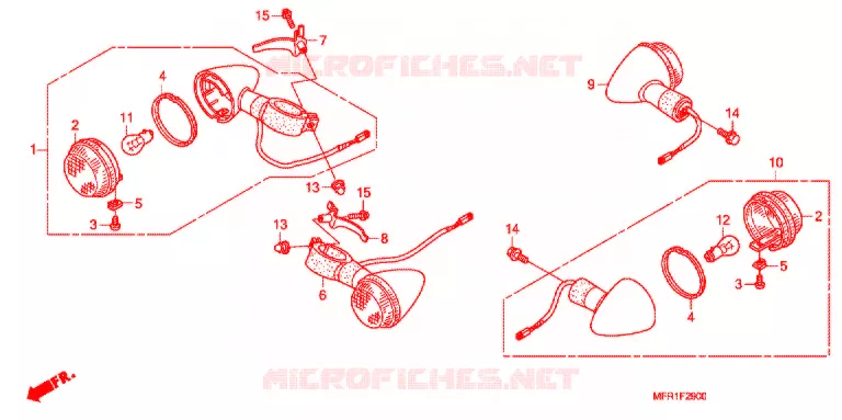 KNIPPERLICHT(2) Honda MOTO 1300 VT 2011  VT1300CXAB