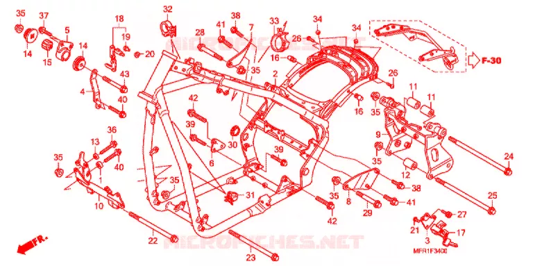 FRAME CHASSIS Honda MOTO 1300 VT 2012  VT1300CXAC