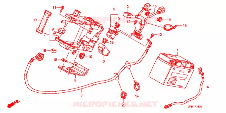 GEREEDSCHAP/ACCUVAK Honda MOTO 1300 VT 2012  VT1300CXAC