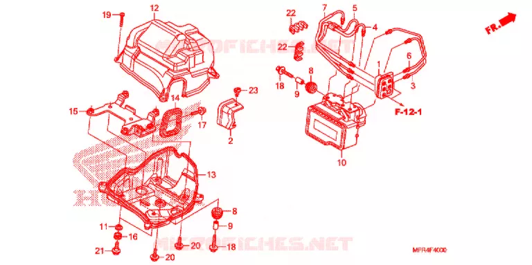 VOORREM HOOFDCILINDER/ABS MODULATOR Honda MOTO 1300 VT 2012  VT1300CXAC_A