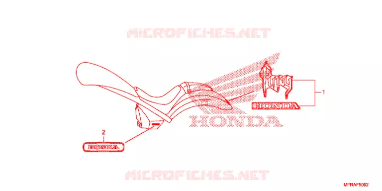 EMBLEEM/STREEP (VT1300CXA/CX) Honda MOTO 1300 VT 2013  VT1300CXAD