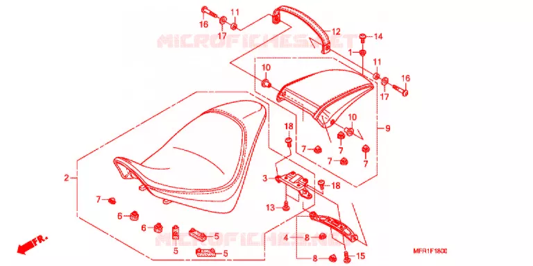 ENKELE ZITTING(2) Honda MOTO 1300 VT 2017  VT1300CXAF_J